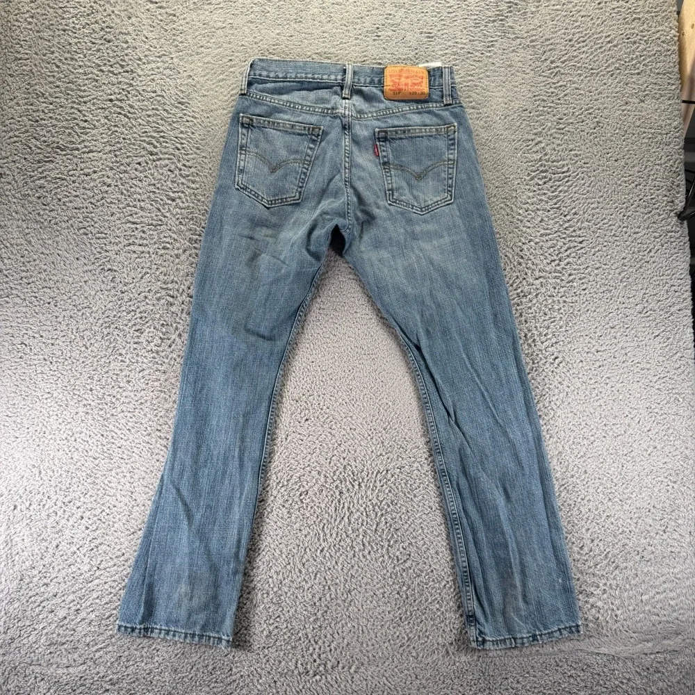 Levi's 514 Jeans Mens 29x30 Blue Cotton Denim Straight Faded Travel Workwear